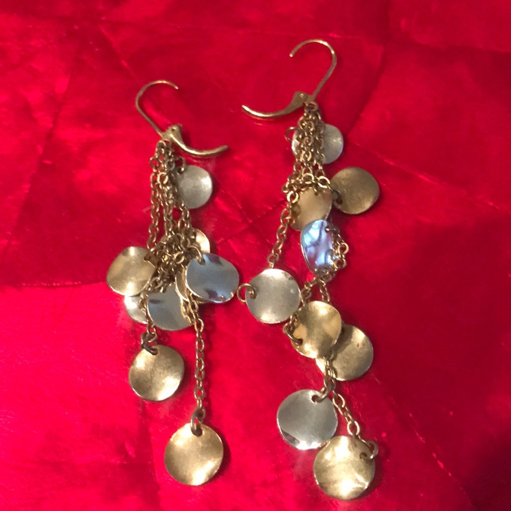 Good and silver long earrings